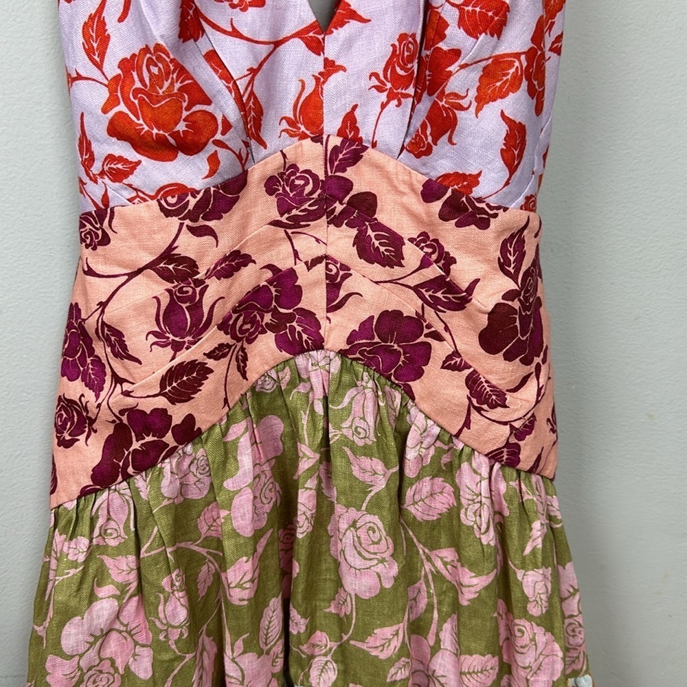 SOLD NWT Zimmermann Lovestruck V-neck Halter Mini Dress Sz US 10 - Picture 10 of 15